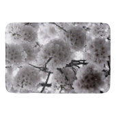 白色フローラプリント バスマット (正面)