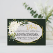 白色フローラモダン金ゴールドの黒の詳細   エンクロージャーカード (スタンド正面)