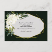 白色フローラモダン金ゴールドの黒の詳細   エンクロージャーカード (裏面)