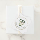 白色フローラモノグラム結婚円 フェイバータグ (インサイチュ)