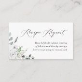 白色フローラレシピ要求シャワーエンクロージャカード エンクロージャーカード (正面)