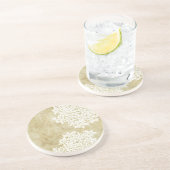 白色フローラヴィンテージ コースター (側面)