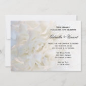 白色フローラ婚約パーティ 招待状 (正面)