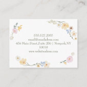 白色フローラ水色 名刺 (裏面)