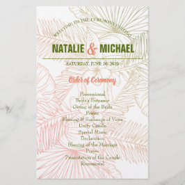 白色フローラ結婚式 プログラム