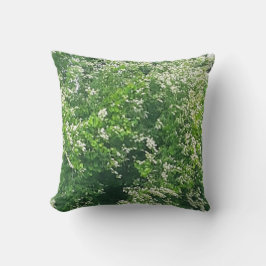 白色フローラ装飾用クッション クッション