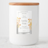 白色フローラ製品包装ラベルオレンジシルバー フードラベル (正面)