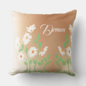 白色フローラ設計 クッション (正面)