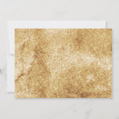 白色フローラ金ゴールド結婚紅葉 招待状 (裏面)