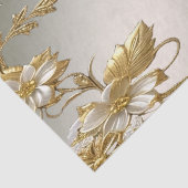 白色フローラ金ゴールド華美ティッシュペーパー 薄葉紙 (詳細)