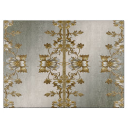 白色フローラ金ゴールド華美切削ボード カッティングボード