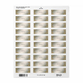 白色フローラ金ゴールド華美差出人住所ラベル ラベル (フルシート)