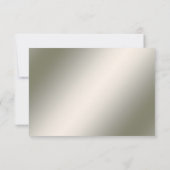 白色フローラ金ゴールド華美RSVPカード 出欠カード (裏面)