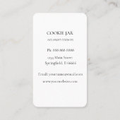 白色ベーカリー名刺の水色クッキー 名刺 (裏面)