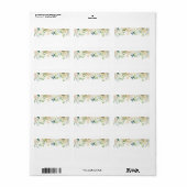 白色ローズウォーター色 |アド空白のレス ラベル (フルシート)