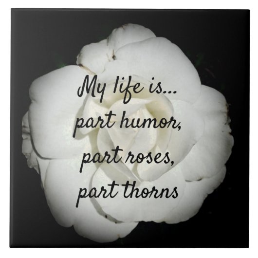 白色ローズセラミックタイル タイル (正面)