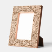 白色ヴィンテージフローラペイズリーパターン レーザー彫刻フレーム (左)