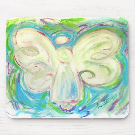 白色光の天使のマウスパッド マウスパッド (正面)