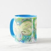 白色光の天使のマグ マグカップ (正面左)