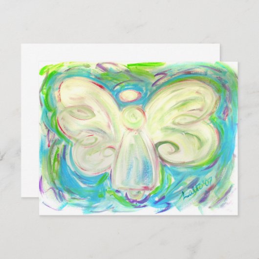 白色光の天使の招待状 招待状 (正面/裏面)