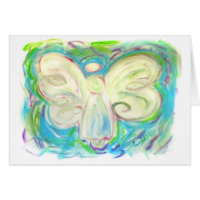 白色光の天使カード (正面横)