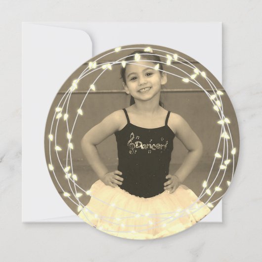 白色光の繊維が付いているあなたの写真 シーズンカード (正面)