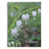 白色出血ハートフローラ ノートブック (正面)