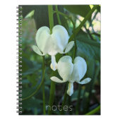 白色出血ハートフローラ ノートブック (正面)