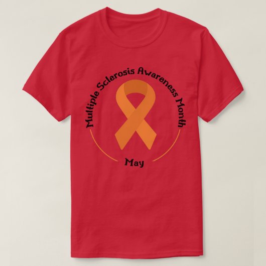白色多発性硬化症認識度多発性硬化症 Tシャツ (デザイン正面)