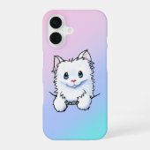 白色子猫iPhoneケース iPhone 16ケース (裏面)