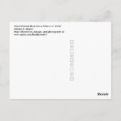 白色彩の鮮やかの手黒曲線パターン ポストカード (裏面)