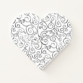 白色彩の鮮やかノートの黒い曲線パターン ノートブック (裏面)