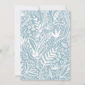 白色彩の鮮やか植物性ブライダルシャワー招待 招待状 (裏面)