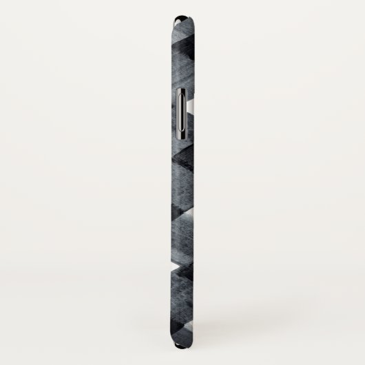 白色彩の鮮やか黒バッファローのプレイドと名前 Case-Mate iPhoneケース (裏面/右)