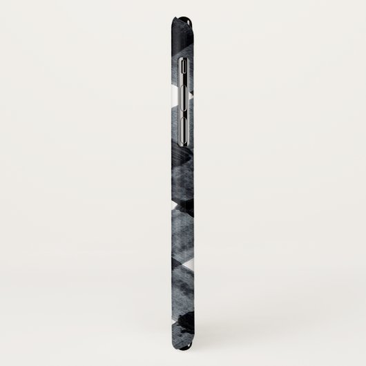 白色彩の鮮やか黒バッファローのプレイドと名前 Case-Mate iPhoneケース (裏面/左)