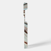 白色抽象芸術花 iPhoneケース (左側面)