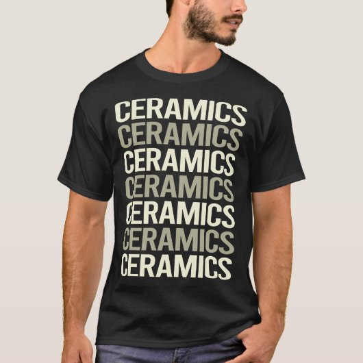 白色文字セラミックス Tシャツ (正面)