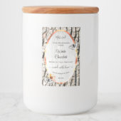 白色木製品ラベルバラ金ゴールド枠蝶 フードラベル (正面)