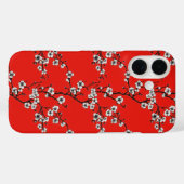 白色桜赤パターン Case-Mate iPhoneケース (裏面 (横))