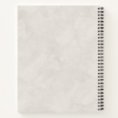 白色水彩モノグラム名 ノートブック (裏面)