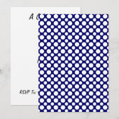 白色水玉模様テンプレート 招待状 (正面/裏面)