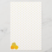 白色水玉模様パターン紅葉名前をカスタムする 便箋 (裏面)