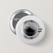 白色洗濯機 缶バッジ (正面&裏面)