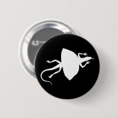 白色爬虫類 缶バッジ (正面&裏面)