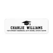 白色目盛りキャップ差出人住所 ラベル (正面)