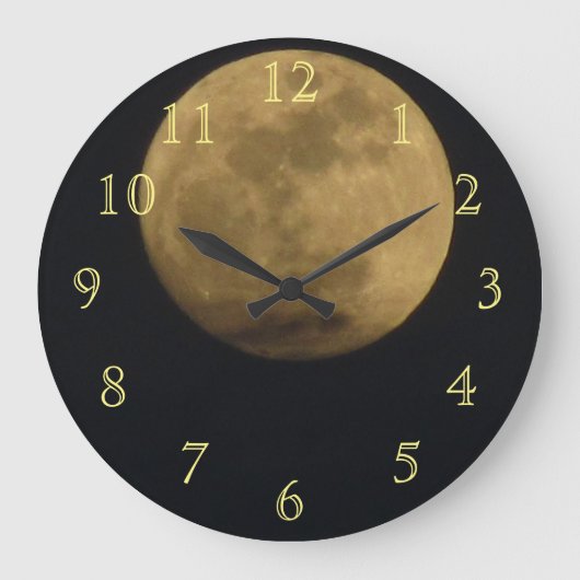 白色矮星の惑星 ラージ壁時計 (正面)