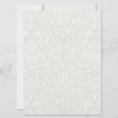 白色結婚式招待状伝統的テンプレート 招待状 (裏面)