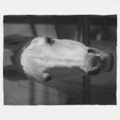 白色美しい フリースブランケット (正面(横))