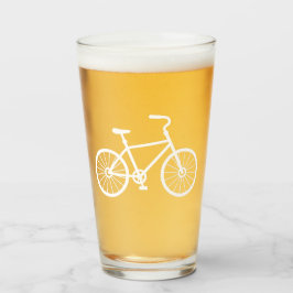 白色自転車ガラス タンブラーグラス