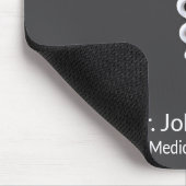 白色詳細クリーンなカドゥセウス炭疽菌医療 マウスパッド (コーナー)